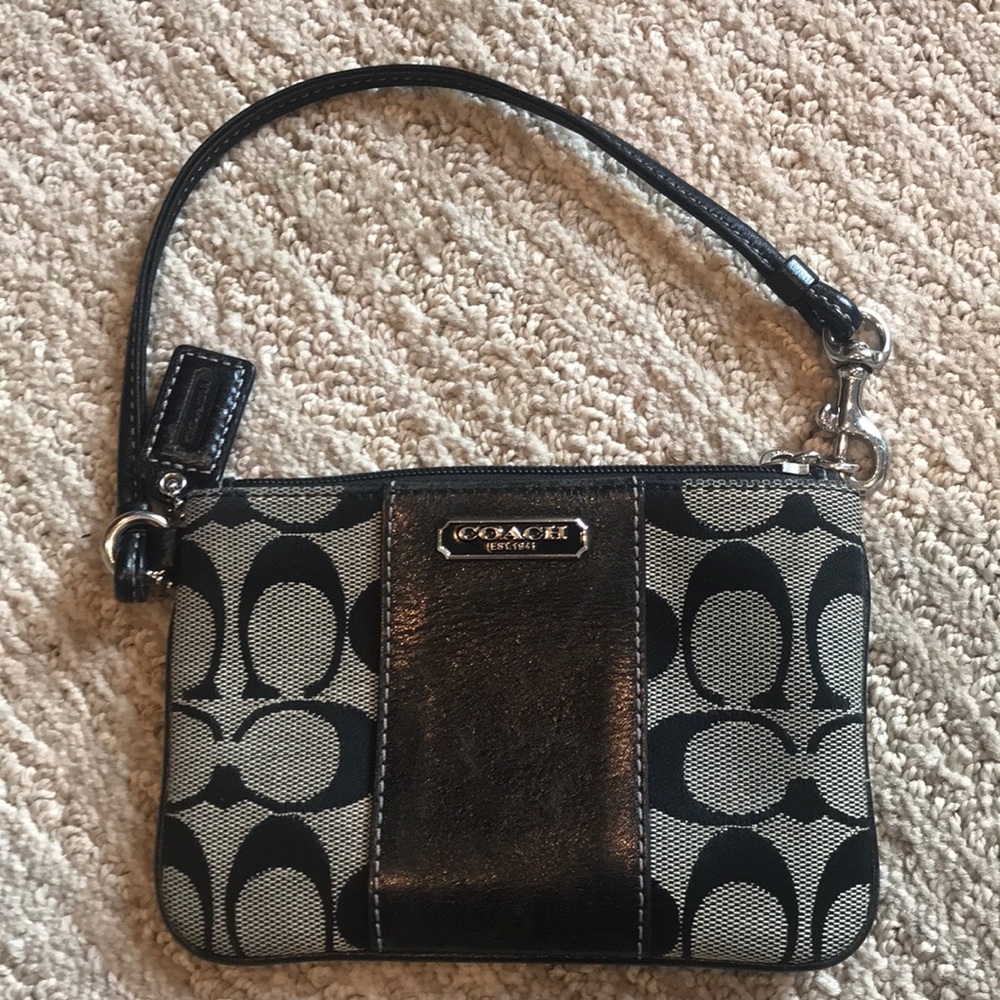 Coach monogram wristlet